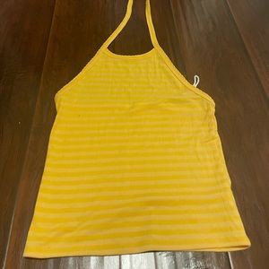 Yellow halter top